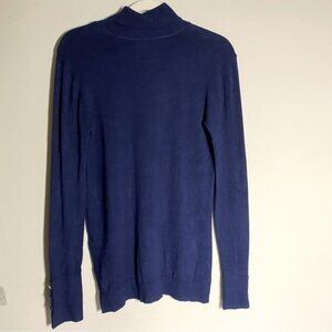 Iman Blue Soft Turtleneck Sweater M
